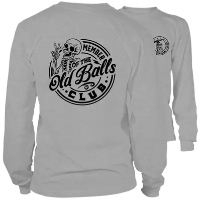 Old Balls Club - Long Sleeve Heather Gray