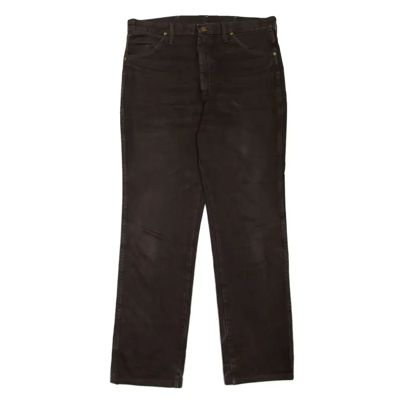 WRANGLER Mens Jeans Brown Regular Straight W34 L34