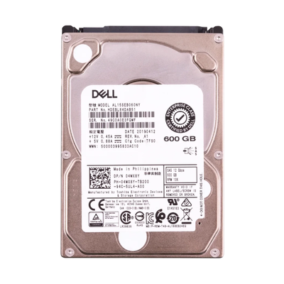 04WX8Y Dell 600GB 10000RPM SAS 12Gb/s Hot-Swappable 128MB Cache 2.5-Inch Hard Drive with Tray for PowerEdge Servers