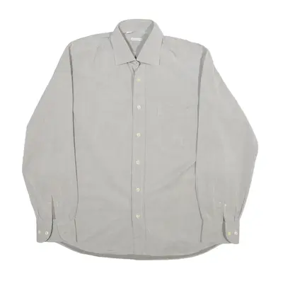 STUDIO Plain Shirt Grey Long Sleeve Mens M