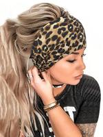 Leopard Print Hair Band, High Stretch Leopard Pattern Hair Band for Gym Workout, Women's Fashion Hair Accessories for All Sea...