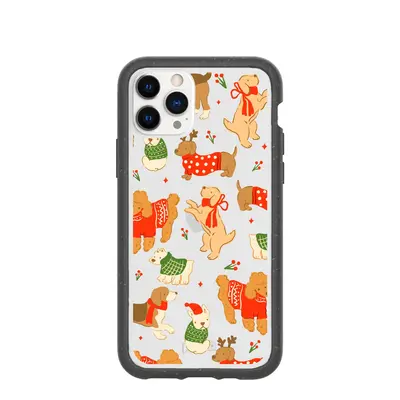 Clear Jolly Doggos iPhone 11 Pro Case With Black Ridge