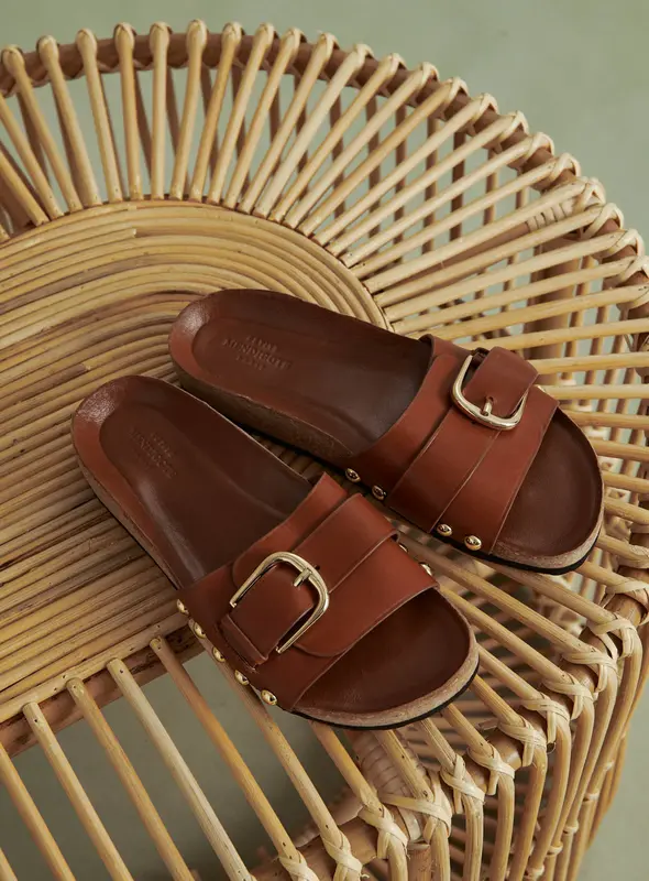 Sandal Cael C Cael Cuir Camel | Color: CAMEL | Size: 37