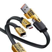 MAGIC JOHN 4 in 1 Fast Charging Cable 27W 65W Magnetic Multi Device Portable Durable