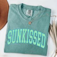 Comfort Colors Sunkissed Beach Shirt ,Cute Summer , Oversized Beach Tee, Swimsuit Cover , Summer Time Tshirt for Women