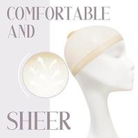 [Gift] Bling Hair 1pack 2pcs Wig Cap For Lace Wig Transparent Stocking Wig Caps for Women Lace Front Wig