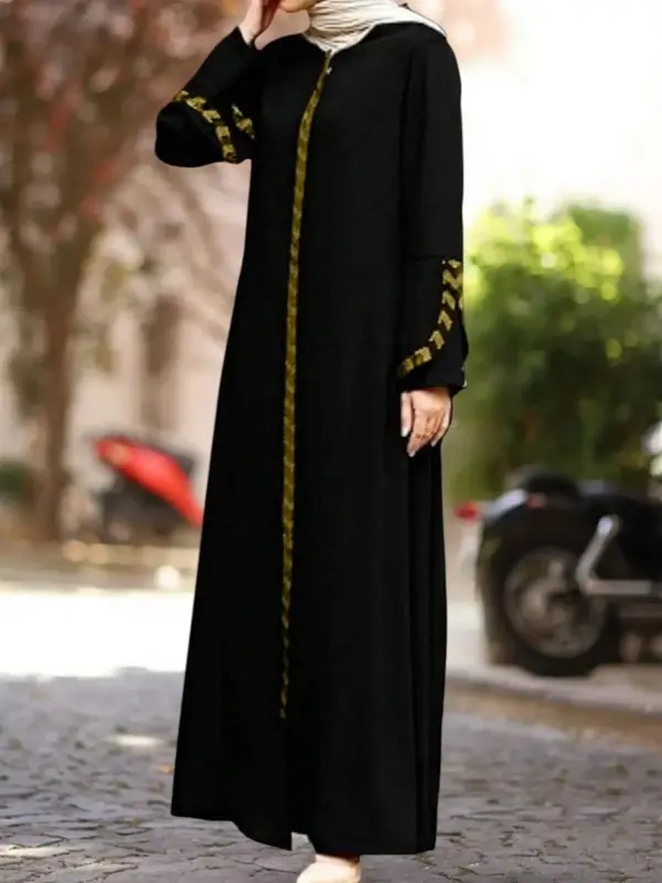 Women's Long Sleeve Dress, Modest Modesty Casual Dress for Daily Wear, Ladies Islamic Clothing for All Seasons