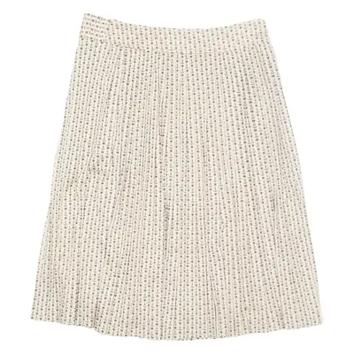 Womens Pleated Skirt Beige Midi M