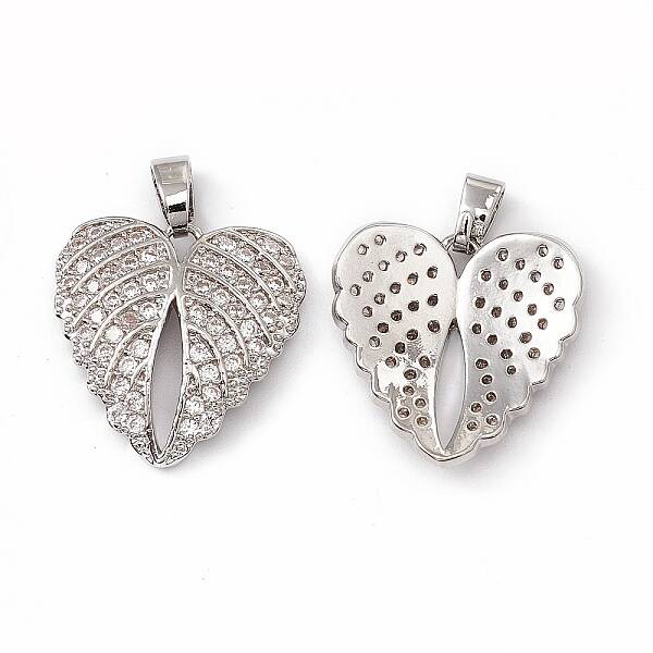 Brass Micro Pave Cubic Zirconia Pendants