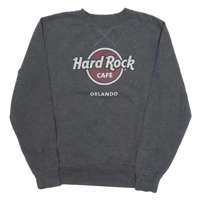 HARD ROCK CAFE Orlando Mens Sweatshirt Grey Crew Neck USA M