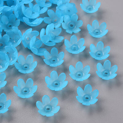 Frosted Acrylic Bead Caps