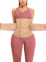 Women's Solid Color Double-layer Velcro Closure Latex Waist Trainer, High Stretch Waist Cincher, Tummy Control Shaper, Waist ...