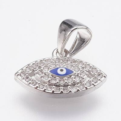 Brass Micro Pave Cubic Zirconia Charms
