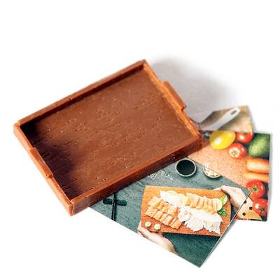 Mini Resin Rectangle Tray with Paper Placemat Model