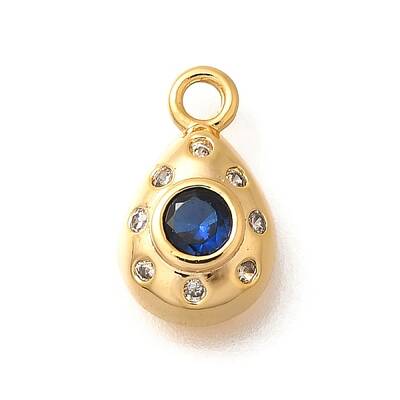 Brass Micro Pave Cubic Zirconia Pendants