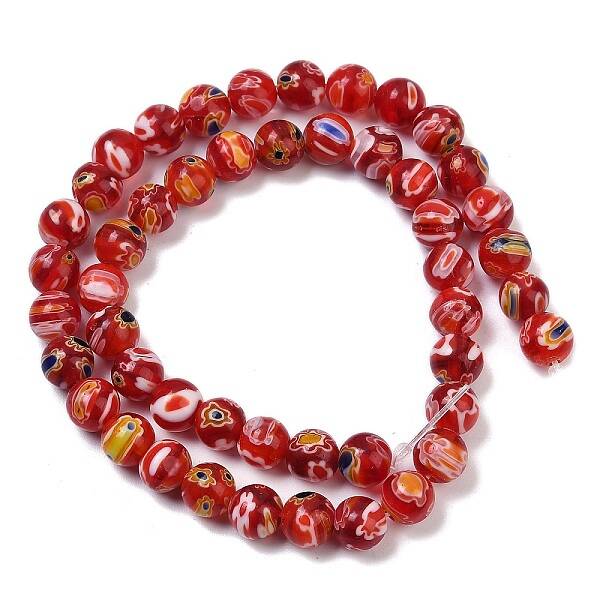 Handmade Millefiori Lampwork Beads Strands