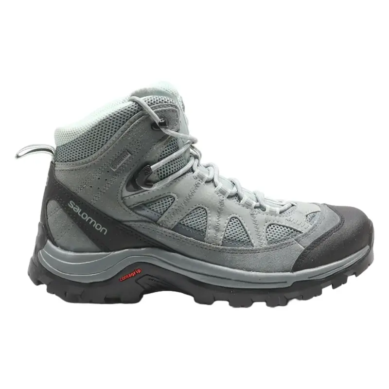 SALOMON Hiking Boots Grey Synthetic Womens UK 4.5