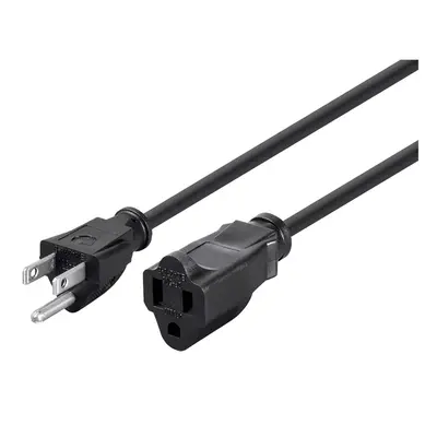 5301 Monoprice Extension Cord NEMA 5-15P to NEMA 5-15R 16AWG 13A/1625W 3-Prong Black 15ft