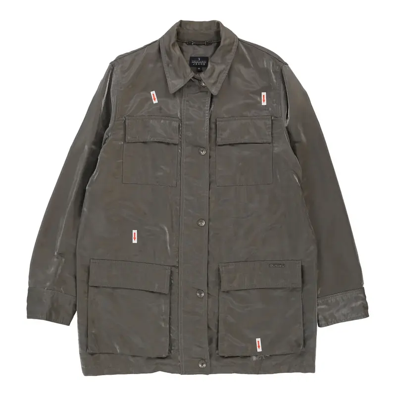 Trussardi Jacket - Large Brown Polyamide | Size: large