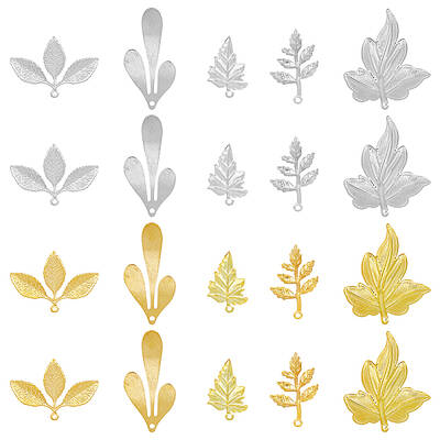20Pcs 10 Style Brass Pendant