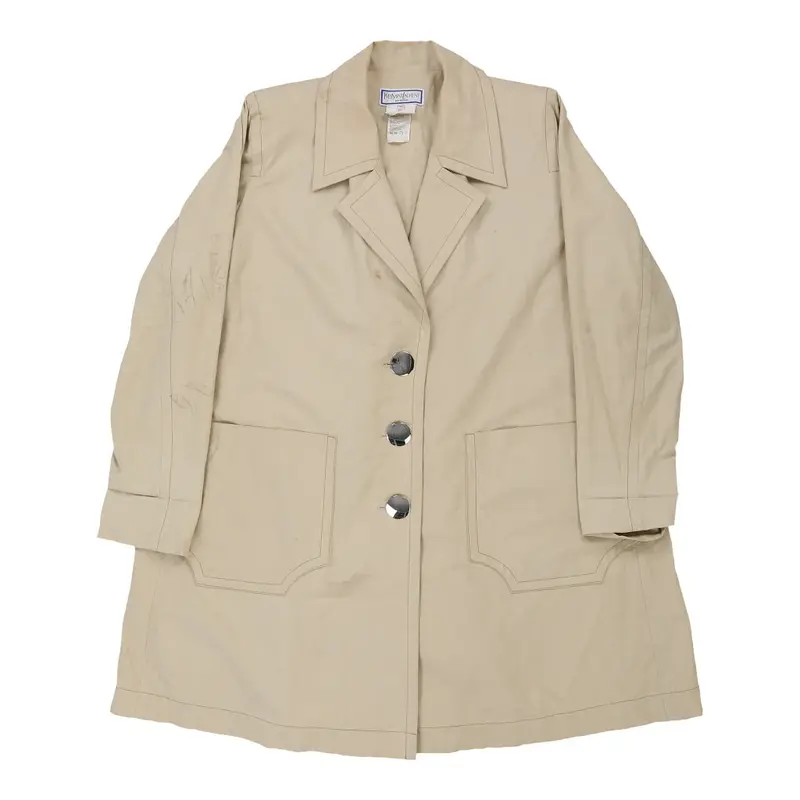 Variations Yves Saint Laurent Trench Coat - 3XL Beige Cotton Blend