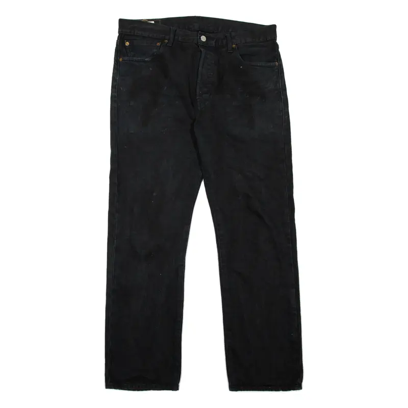 LEVI'S 501 BIG E Jeans Mens Black Regular Straight W34 L30