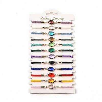 12Pcs 12 Colors Polyester Bracelets