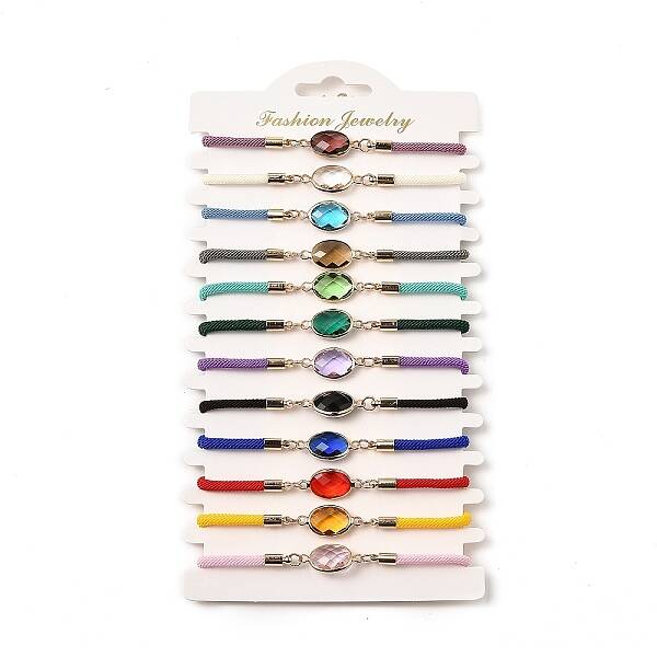 12Pcs 12 Colors Polyester Bracelets