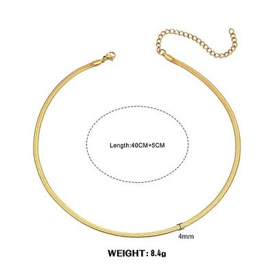 Stainless Steel Snake Bone Chain Necklaces