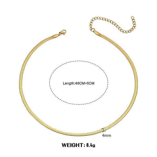 Stainless Steel Snake Bone Chain Necklaces