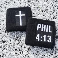 Christian Sweatband 2 Pack with Cross Design and \