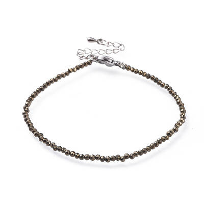 Natural Pyrite Bead Bracelets