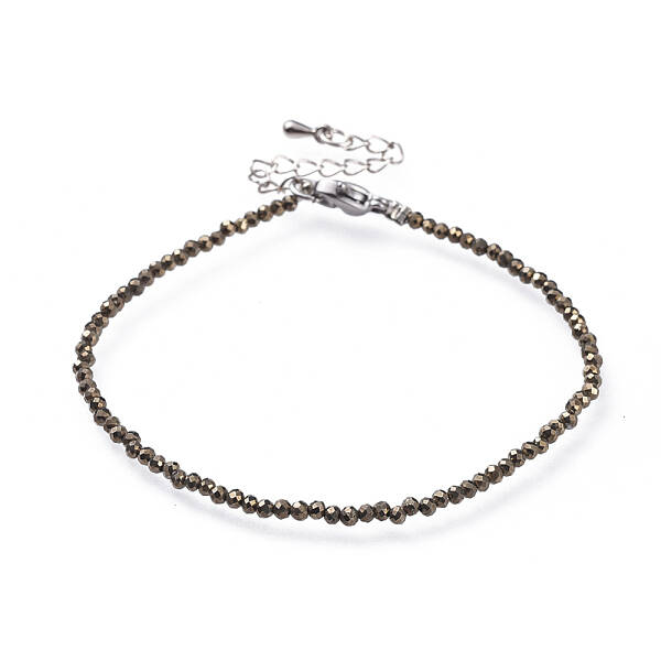 Natural Pyrite Bead Bracelets