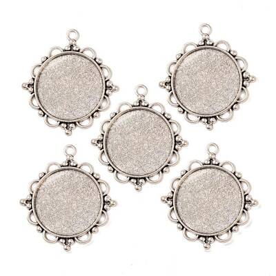Tibetan Style Alloy Pendant Cabochon Settings
