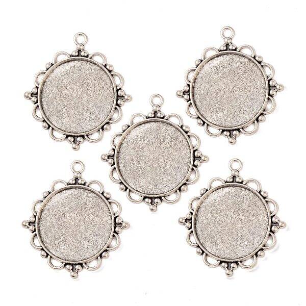 Tibetan Style Alloy Pendant Cabochon Settings