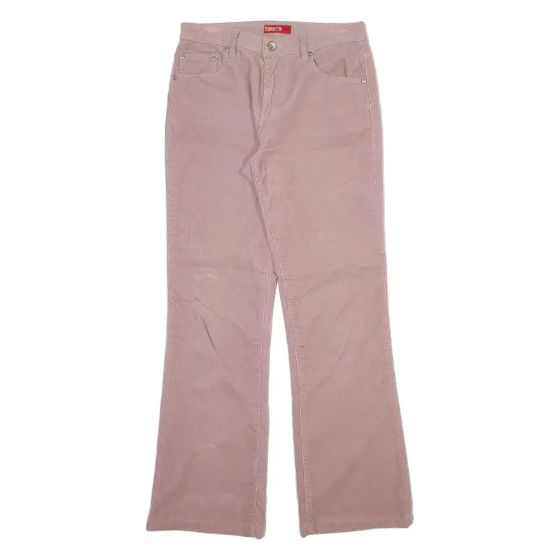 TEDDY'S Womens Corduroy Trousers Pink Regular Bootcut W28 L30
