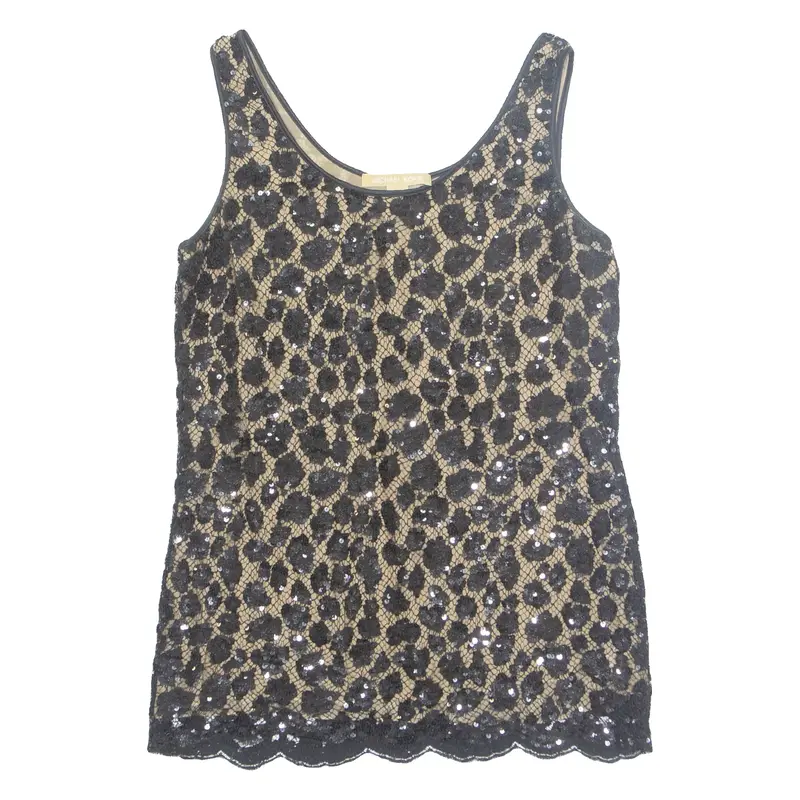 MICHAEL KORS Womens Vest Black Sleeveless S