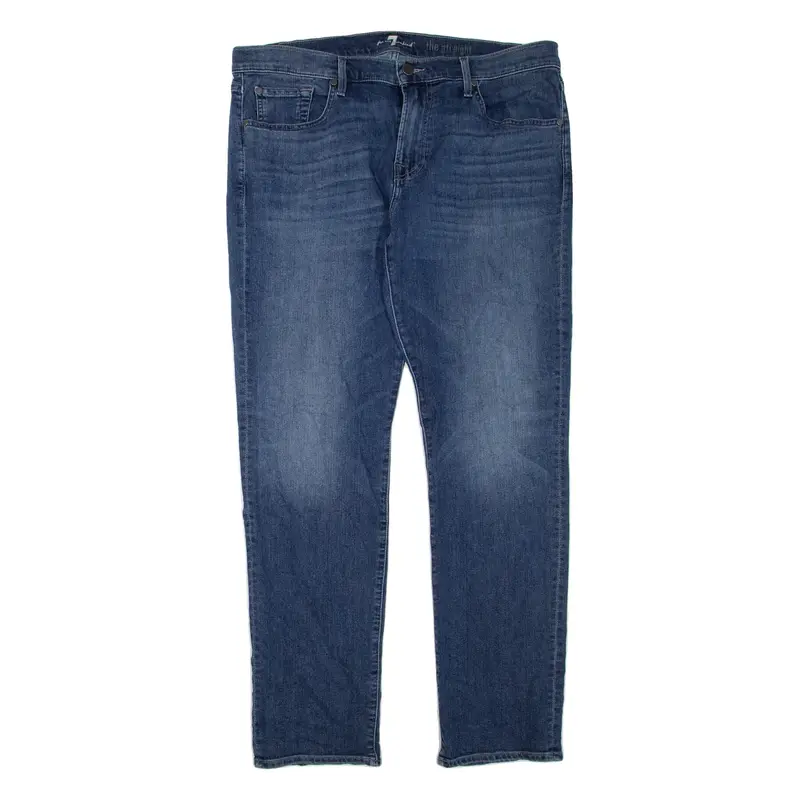 7 FOR ALL MANKIND Womens Jeans Blue Regular Straight W36 L32