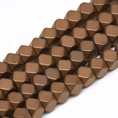 Electroplate Non-magnetic Synthetic Hematite Beads Strands