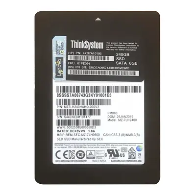 01PE094 Lenovo 240GB SATA 6Gb/s 2.5-Inch Solid State Drive
