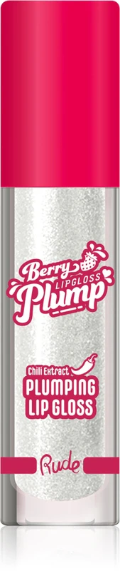 Rude Cosmetics Berry Plump Plumping Moisturizing Lip Gloss Pearl Color 4 g