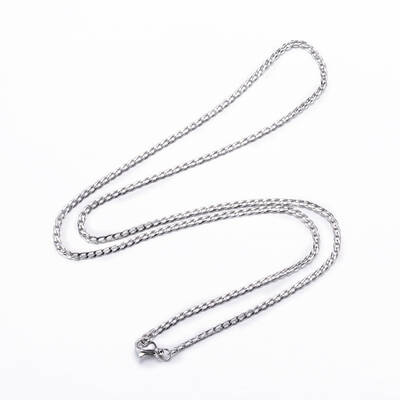 Non-Tarnish 304 Stainless Steel Curb Chain Necklaces