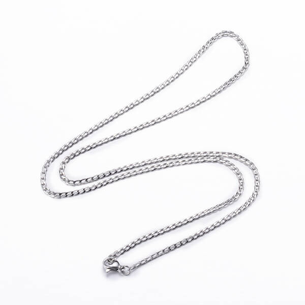 Non-Tarnish 304 Stainless Steel Curb Chain Necklaces