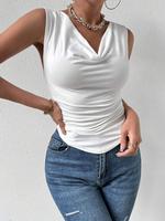 Women's Plain Tank Top, Casual Sleeveless Top for Summer, Ladies Clothes for Daily Wear, Basic Clothing, Womenswear
