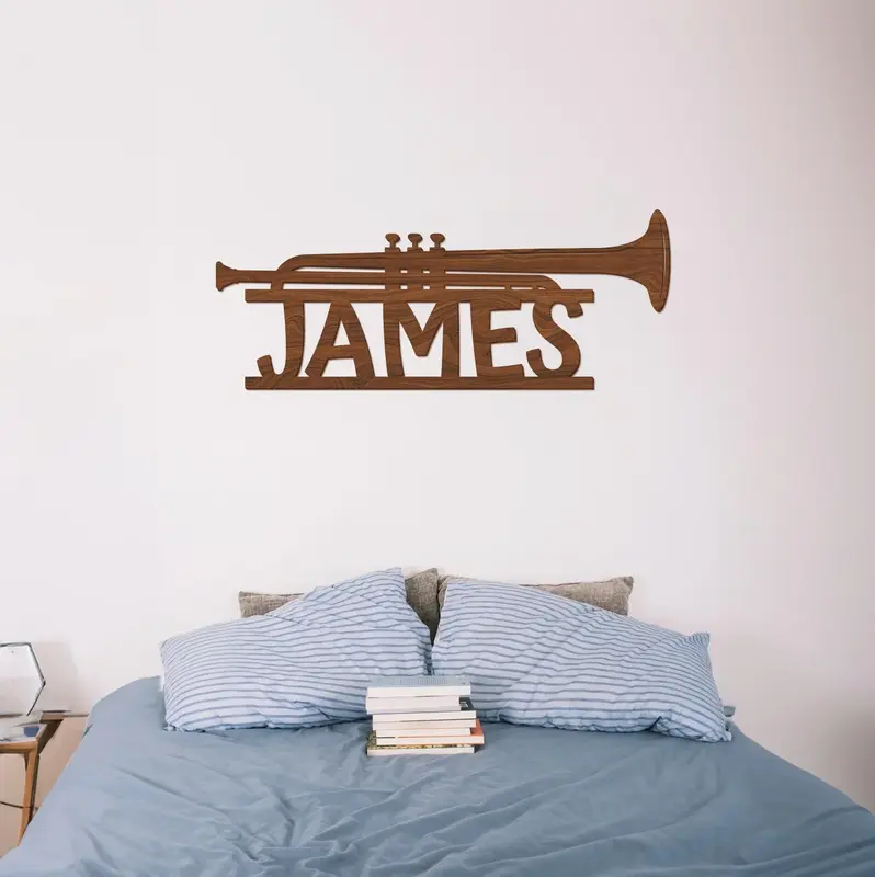 Trumpet Wood Name Sign