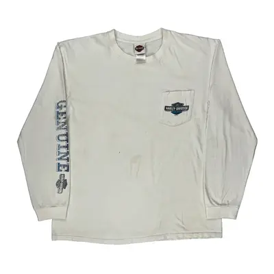 Myrtle Beach South Carolina Harley Davidson Graphic Long Sleeve T-Shirt - XL White Cotton