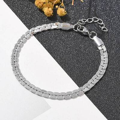 304 Stainless Steel Snake Link Chain Bracelets for Women