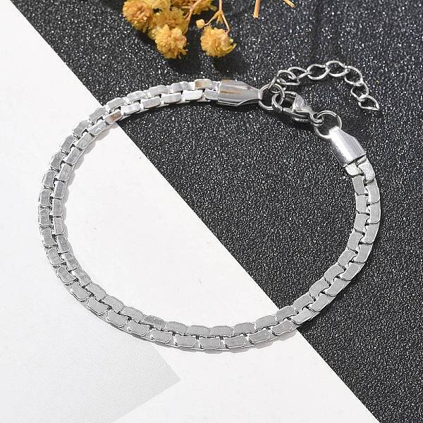 304 Stainless Steel Snake Link Chain Bracelets for Women