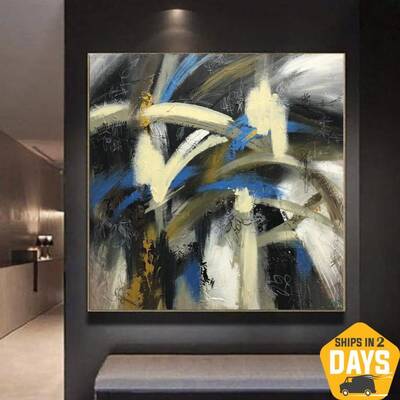 Huge Original Abstract Colorful Artwork Abstract Contemporary Painting On Canvas Modern Acrylic Art | FLOWER SOUL 40"x40...