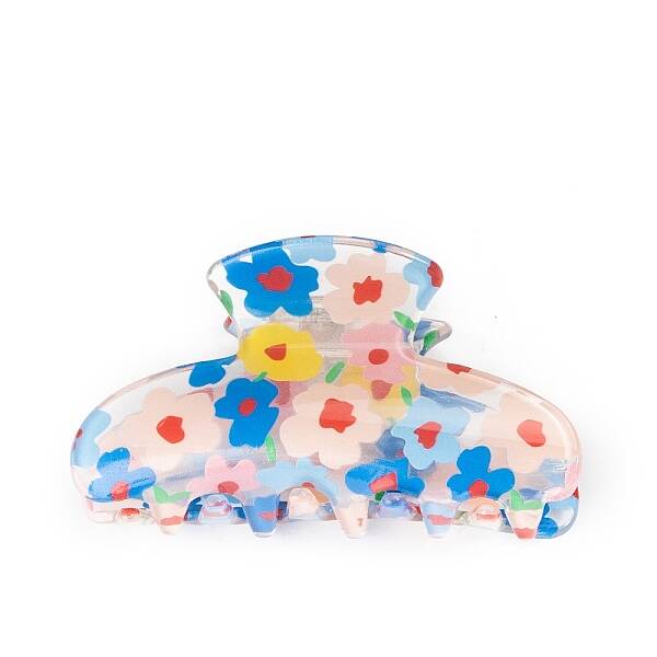 Flower PVC Claw Hair Clips